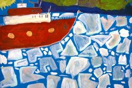 Верниченко Анна, 11 лет, Ледокол, тон. б., гуашь, ВОДХГ, г. Волгоград