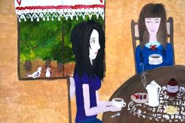 Иванова Александра, 13 лет, Чаепитие, б., гуашь, ВОДХГ, г. Волгоград