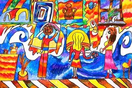 Соловьева Капитолина, 7 лет, В изостудии, б., смеш. тех., ВОДХГ, г. Волгоград
