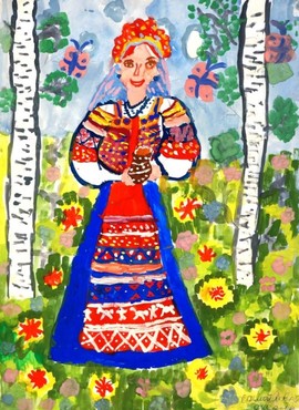 Самойлова Оксана, 8 лет, Ярославна, б., гуашь, ДШИ №4, г. Ярославль 