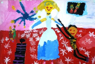 Мальцева Мария, 5 лет, Золушка на балу, б., гуашь, г. Волгоград 