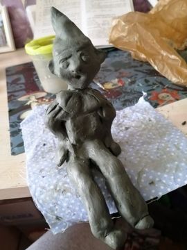 Телегина Анастасия, 11 лет. Знакомьтесь, Лёлик! Лепка из глины. Нижегородская обл., п. Пильна 