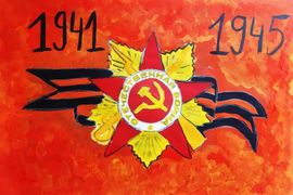 Саканян Милена, 8 лет, День Победы, б., гуашь