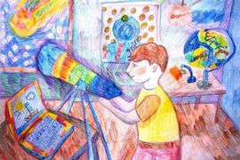 Беднов Артём, 9 лет, Будущий астронавт, б., цв.кар., Кузьмич.худож.класс, ГШИ
