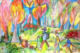 Беднов Артём, 9 лет, Лесной тропой, б.,акв. кар., Кузьмич.худож.класс, ГШИ