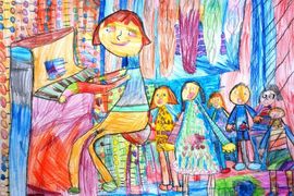 Бычкова Алиса, 6 лет, Вместе весело поём!, б., пастельн.кар., Кузьмич.худож.класс, ГШИ