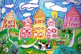 Мирошникова Полина, 7 лет, Тихая моя Родина, б., флом., Кузьмич.худож.класс, ГШИ