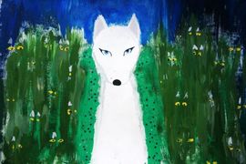 Мураховская Ева, 9 лет, Загадочная встреча, б.,гуашь, ВОДХГ, Волгоград