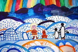 Сайгина Полина, 6 лет, Север, б.,акварель, ВОДХГ, Волгоград