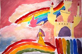 Демурчиева Анастасия, 9 лет, Облачная прогулка, б.,смеш.тех., ДШИ, Камышин