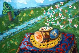 Кузнецов Андрей, 12 лет, Разгар Весны, б., гуашь, СДШИ, Серафимович