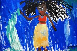 Пыльцина Злата, 6 лет, Чужестранка, б.,гуашь, ВОДХГ, Волгоград