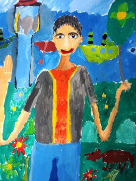 Симонян Никита, 9 лет, б., гуашь, ВОДХГ, Волгоград