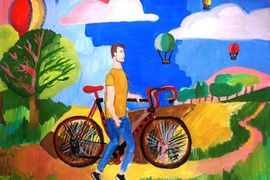 Бирюков Егор, 14 лет, Я и мой велосипед, б., гуашь, ВОДХГ, Волгоград