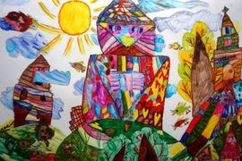 Бычкова Алиса, 6 лет, Летнее утро, б., флом., Кузьмичевский худ.класс, ГШИ