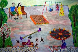 Гойхман София, 9 лет, Мир на Земле - мир в семье, б., смеш.техн., ВОДХГ, Волгоград.