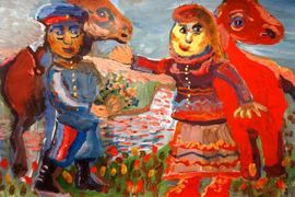 ьяков Евгений, 8 лет, Встреча на Дону, б., гуашь, СДШИ, Серафимович