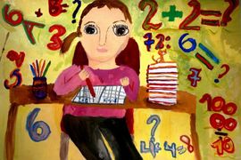Раевская София, 9 лет, Я люблю математику, б., гуашь, ВОДХГ, Волгоград